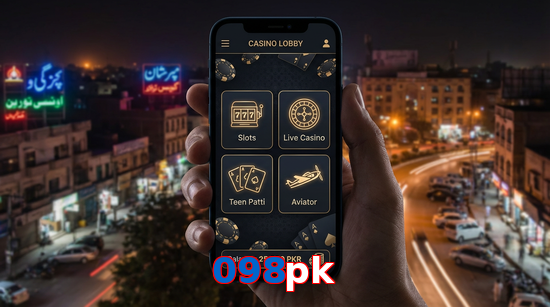 Main screen of 098Pk app page for PK players